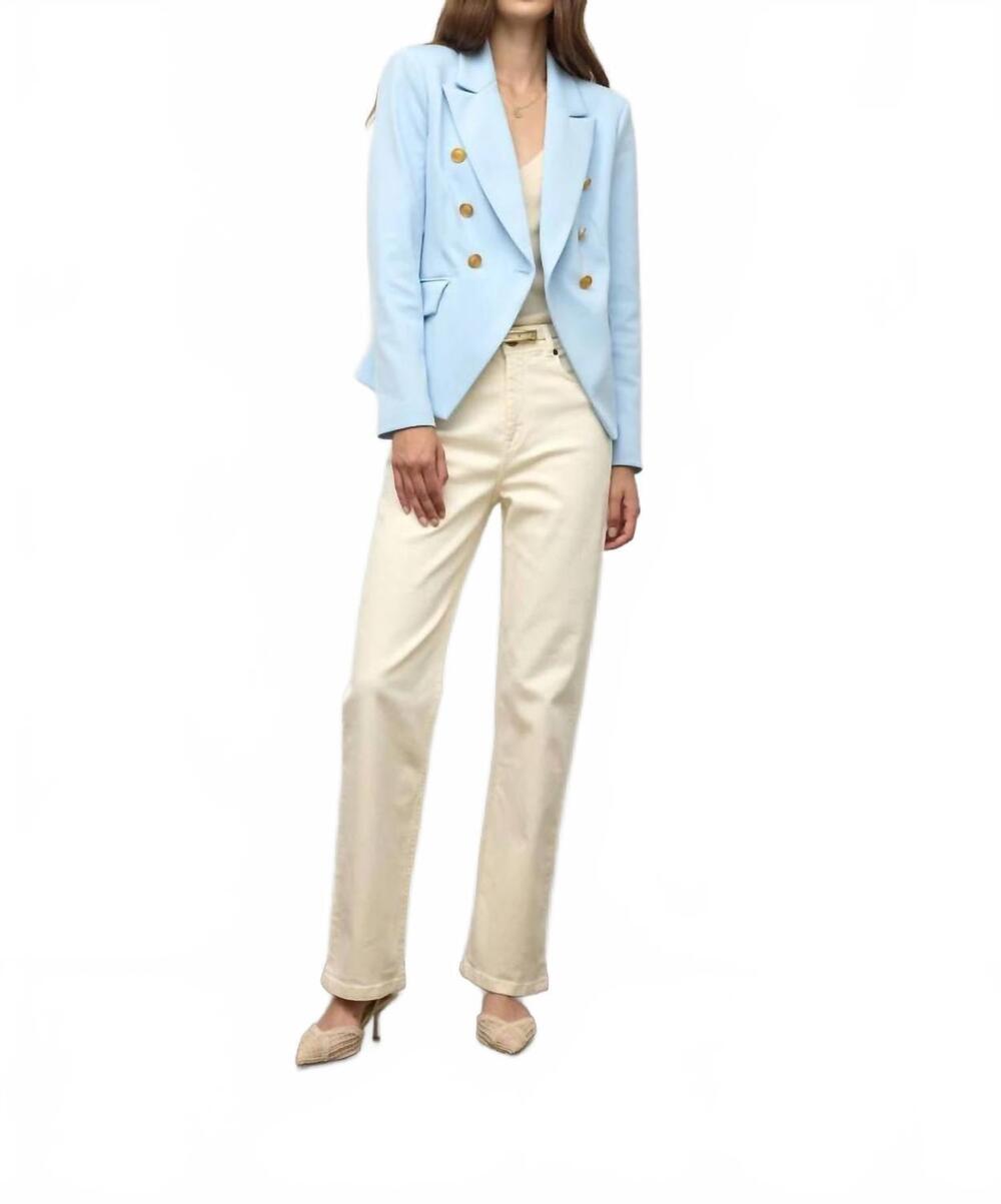 NEW IRIS SETLAKWE six buttons scuba jacket in sky blue